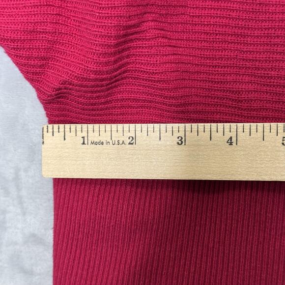 Tommy Bahama Sweater Womens Small Pink Red Batwing Dolman Sleeve Knit Pullover - Picture 6 of 9